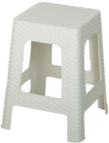ΣΚΑΜΠΟ RATTAN STYLE ΛΕΥΚΟ