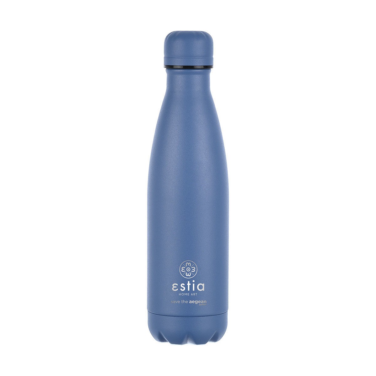 Estia Θερμός Flask Lite Save The Aegean 500ml Denim Blue