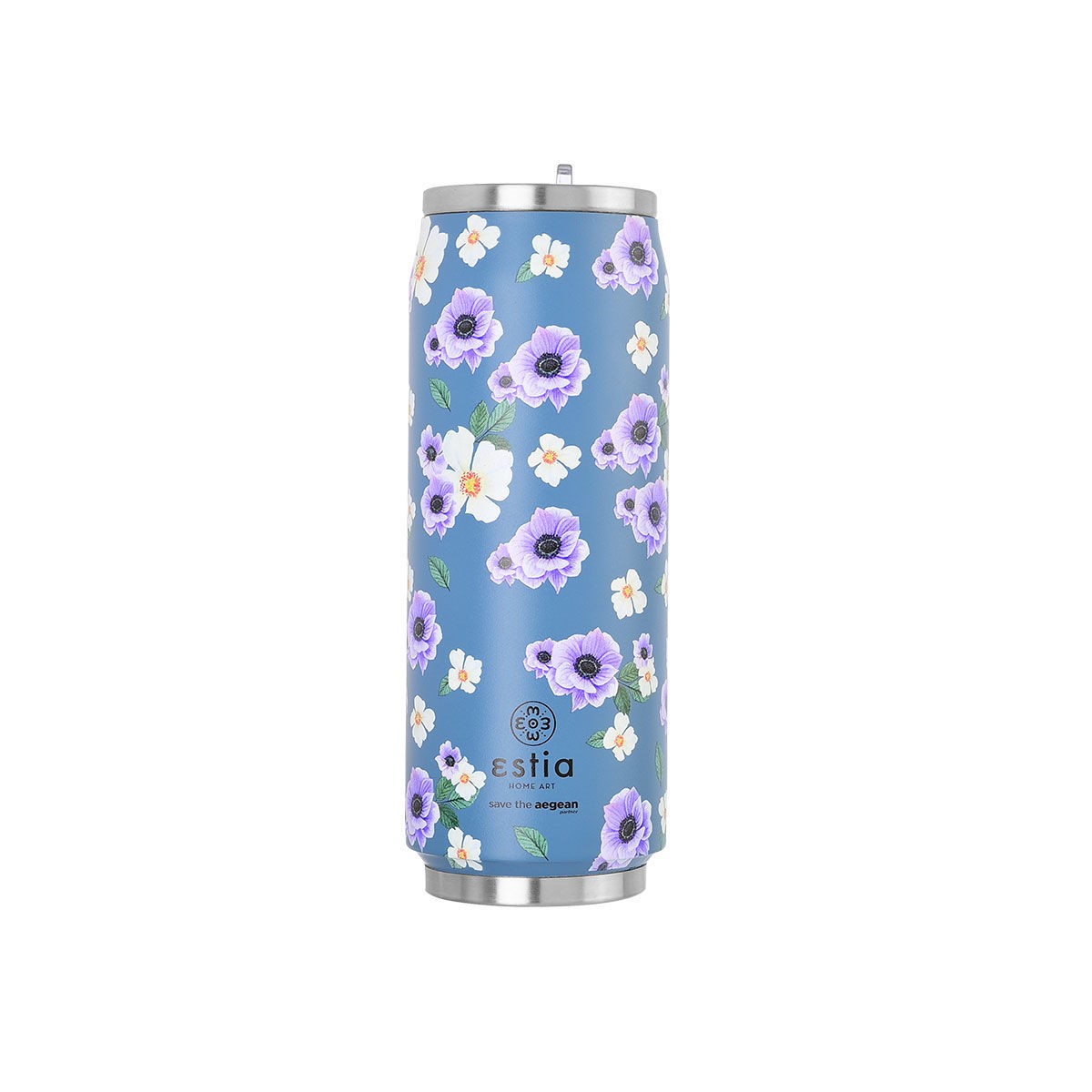 Estia Θερμός Travel Cup Save The Aegean 500ml Garden Blue