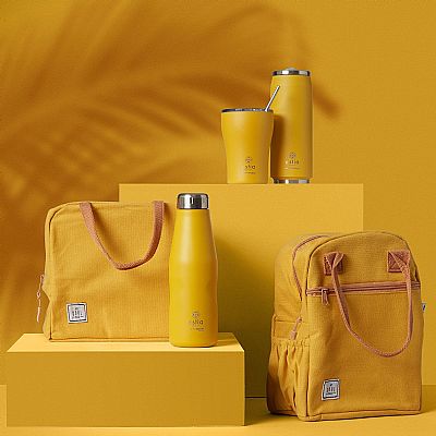 Estia Θερμός Travel Cup Save The Aegean 500ml Pineapple Yellow 