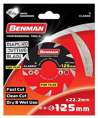 ΔΙΑΜΑΝΤΟΔΙΣΚΟΣ ΠΛΑΚΙΔΙΩΝ CLASSIC Ø125mm