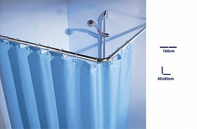 ΒΡΑΧΙΟΝΑΣ ΜΠΑΝΙΟΥ ΓΩΝΙΑΚΟΣ 80x80 ΝΙΚΕΛ